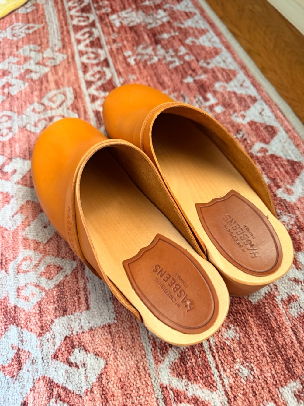 Swedish Hasbeens Leather Clogs in “Limone” - Picture 3 of 4